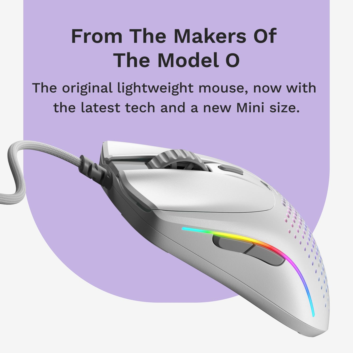 Glorious Model O 2 Mini Wired Gaming Mouse - White Glorious Model O 2 Mini Wired Gaming Mouse - White